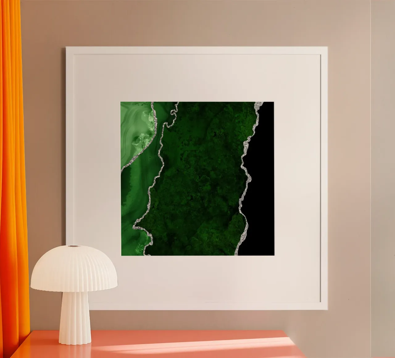 Texture Agata verde e argento 01 poster da Gemstone Textures