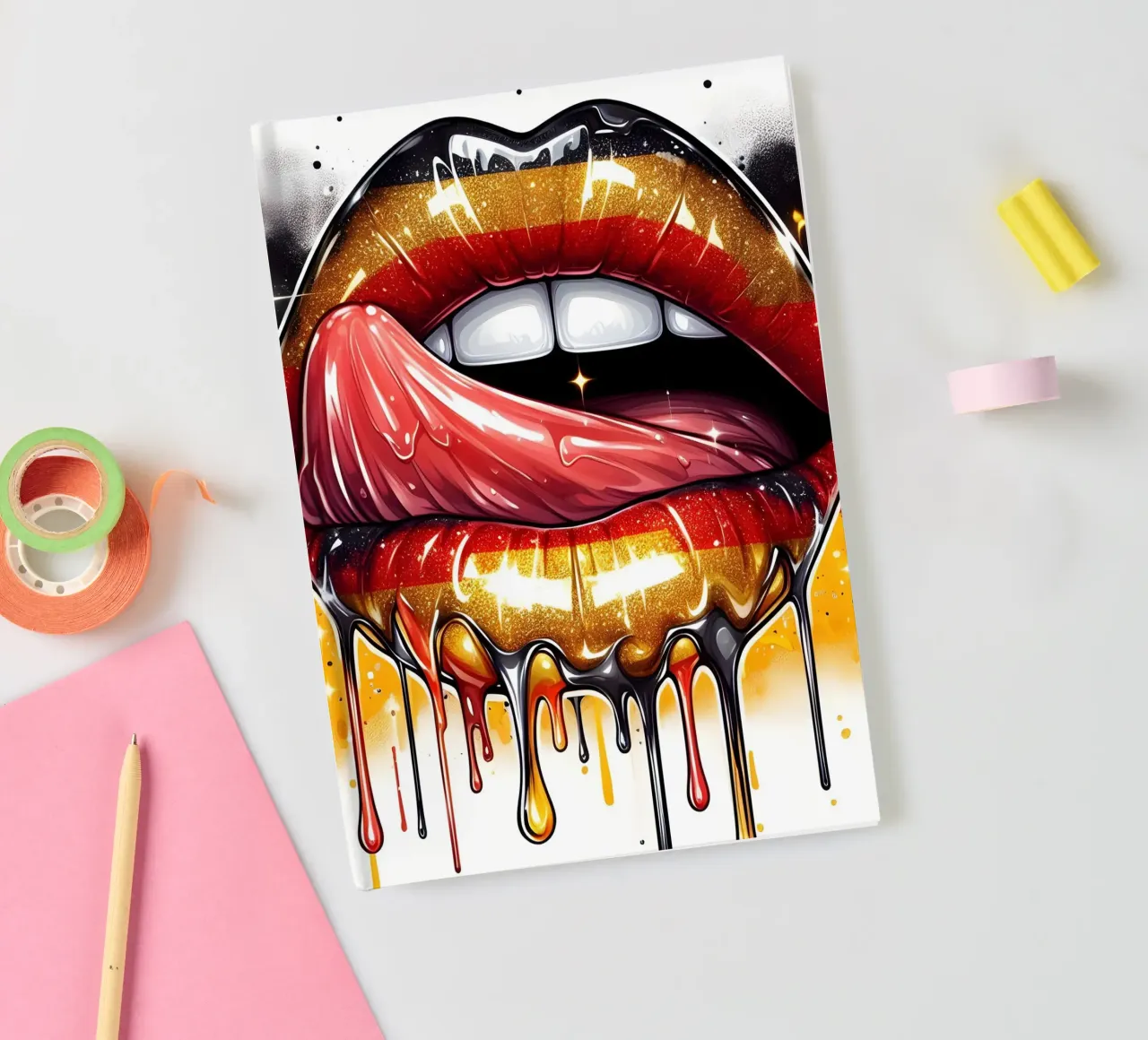 Labios de grafitero alemán cuaderno de ARTOMATIC