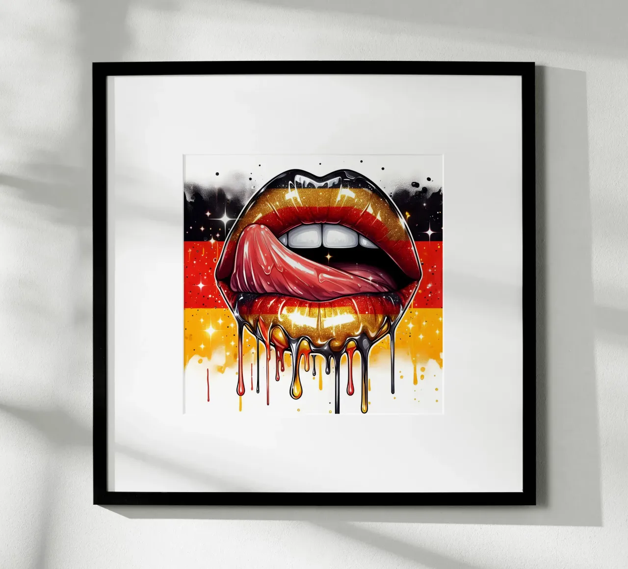 German Graffiti Lips hahnemühle by ARTOMATIC