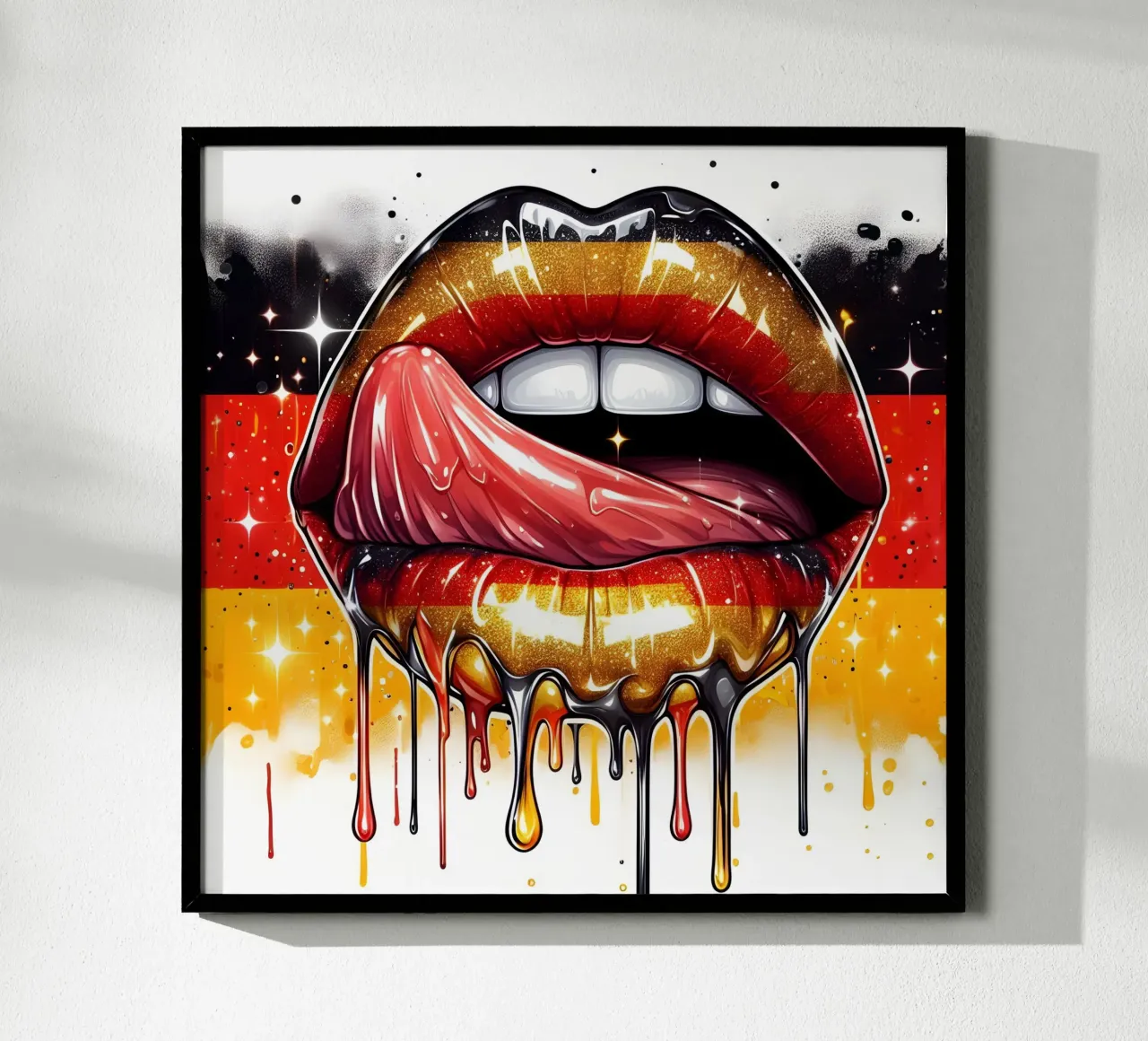 German Graffiti Lips hahnemühle by ARTOMATIC