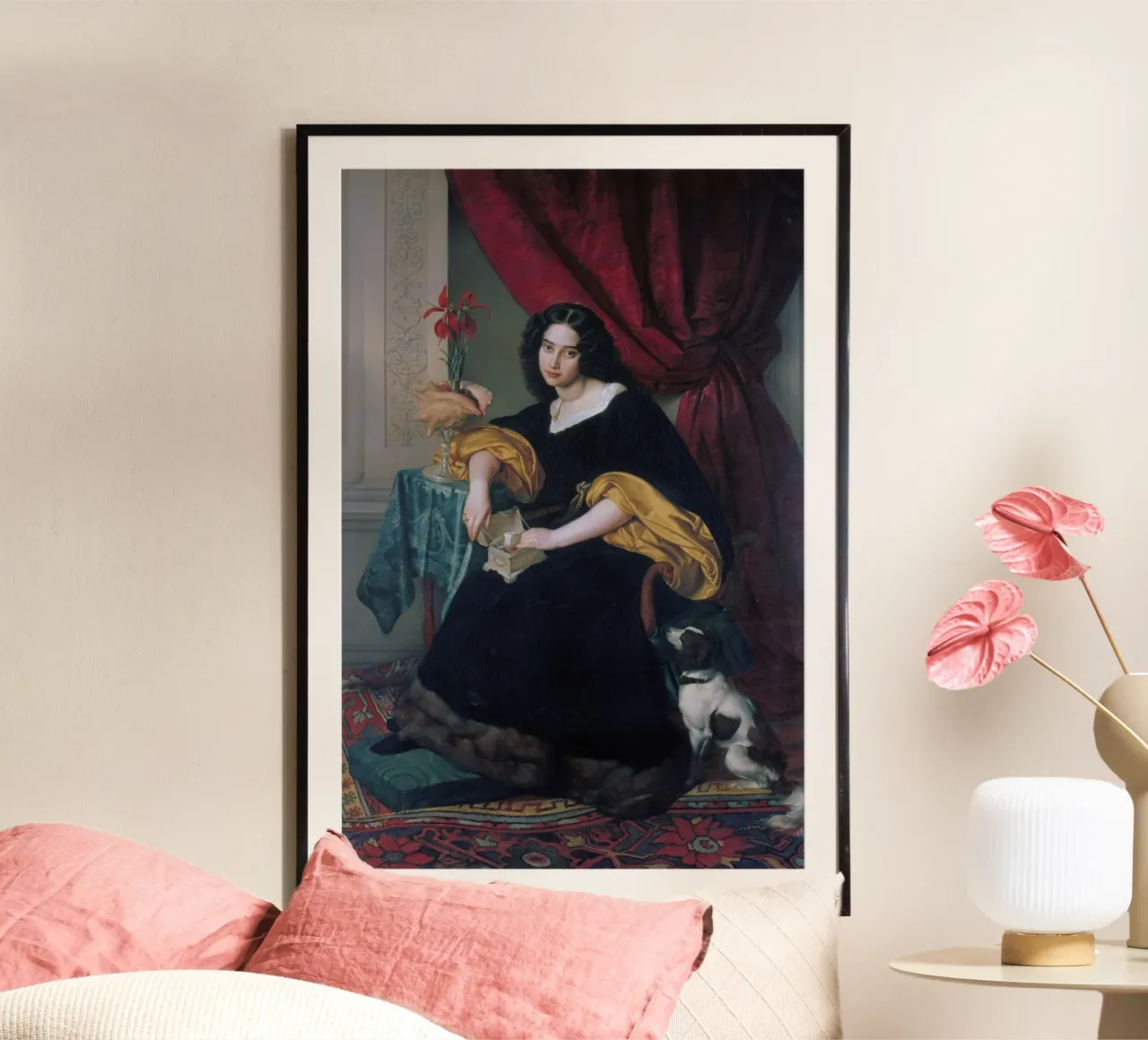 Julius Hubner - Pauline Hubner (1829) poster con telaio in alluminio da William Store