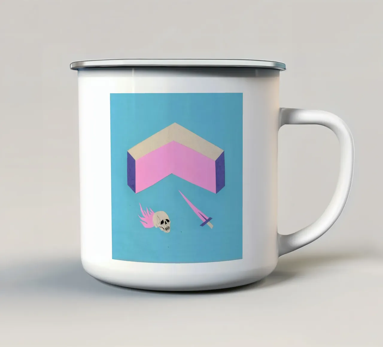 Walls enamel mug by Daniela Roessler