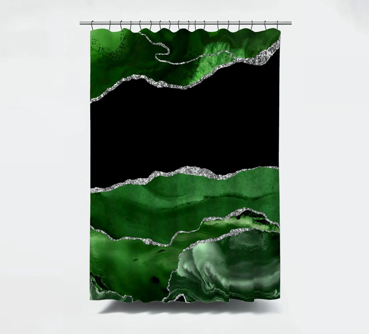 Agata verde e argento Texture 02 tenda da doccia da Gemstone Textures