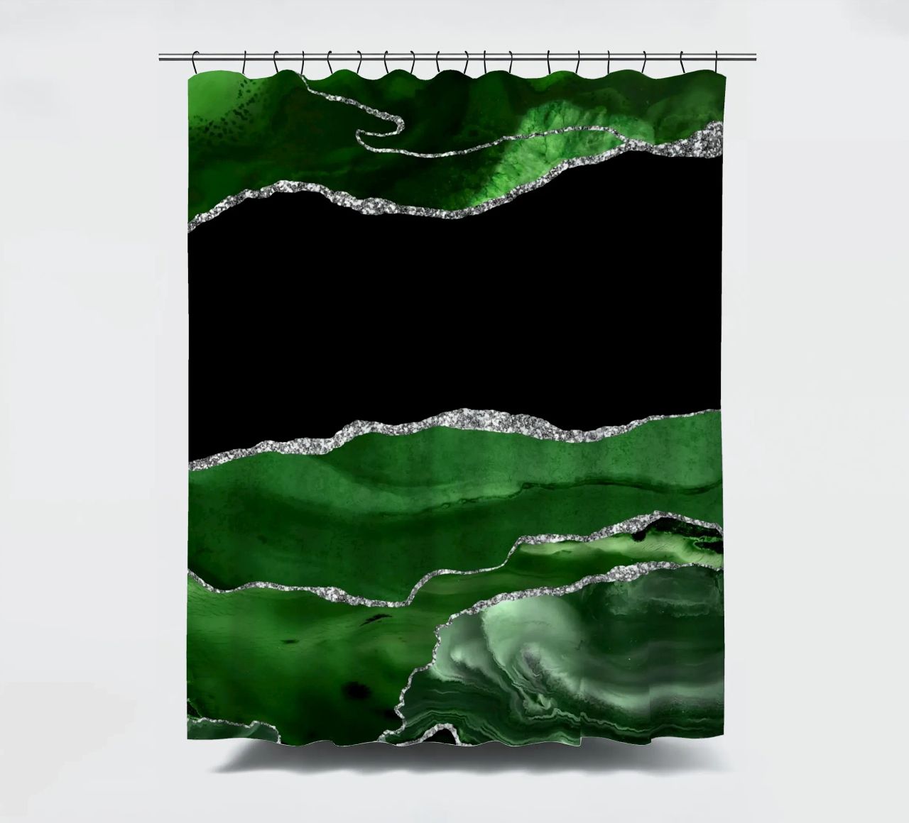 Agata verde e argento Texture 02 tenda da doccia da Gemstone Textures
