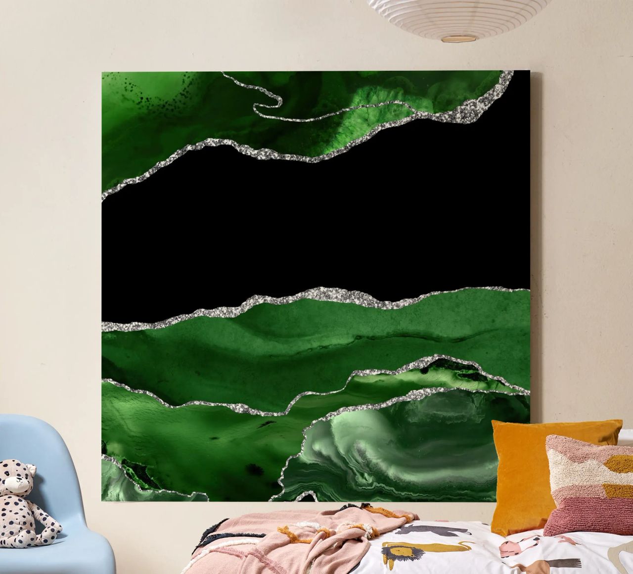 Agata verde e argento Texture 02 tela da Gemstone Textures