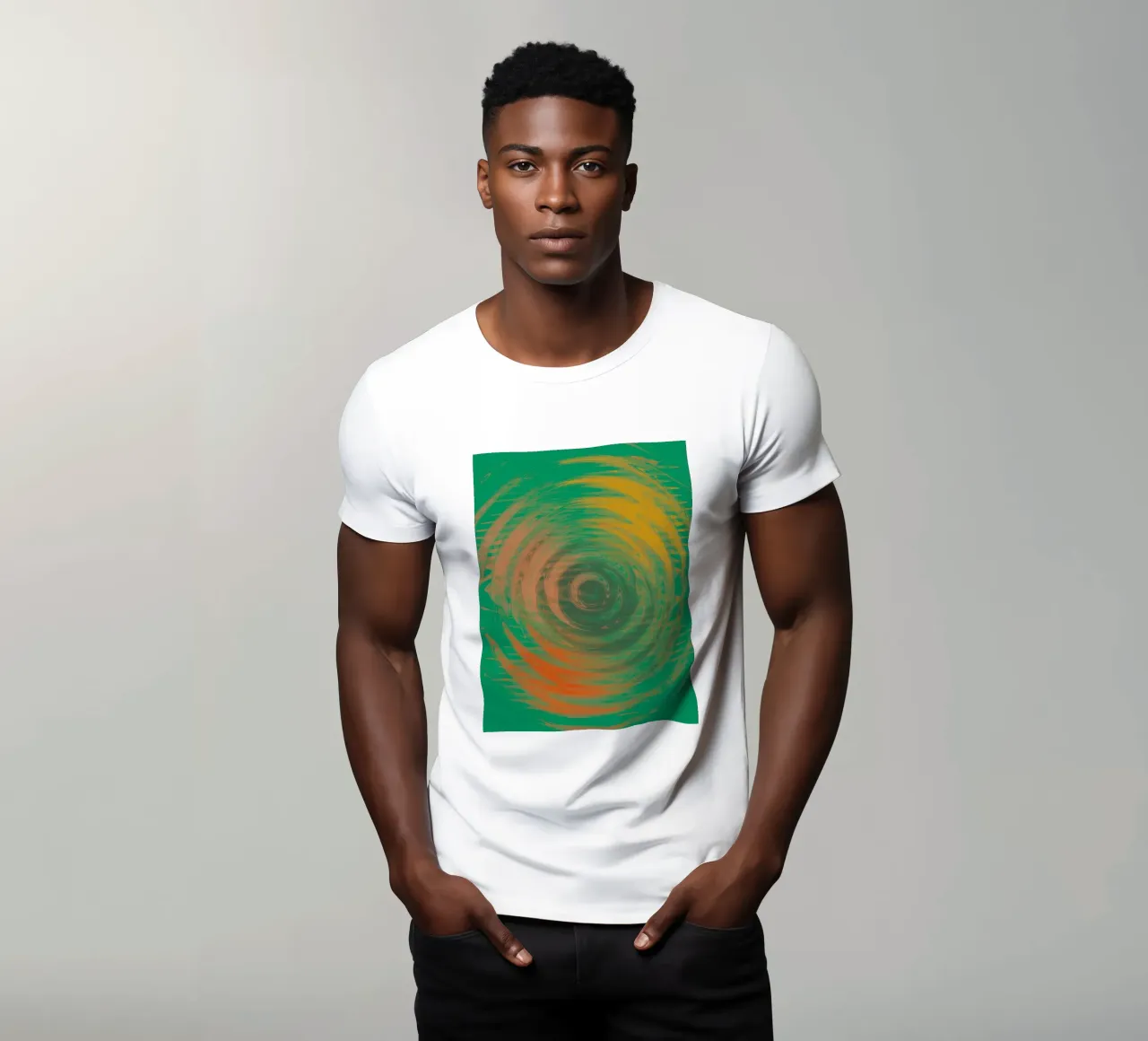 Abstract colourful wavy patterns t-shirt by Something for you
