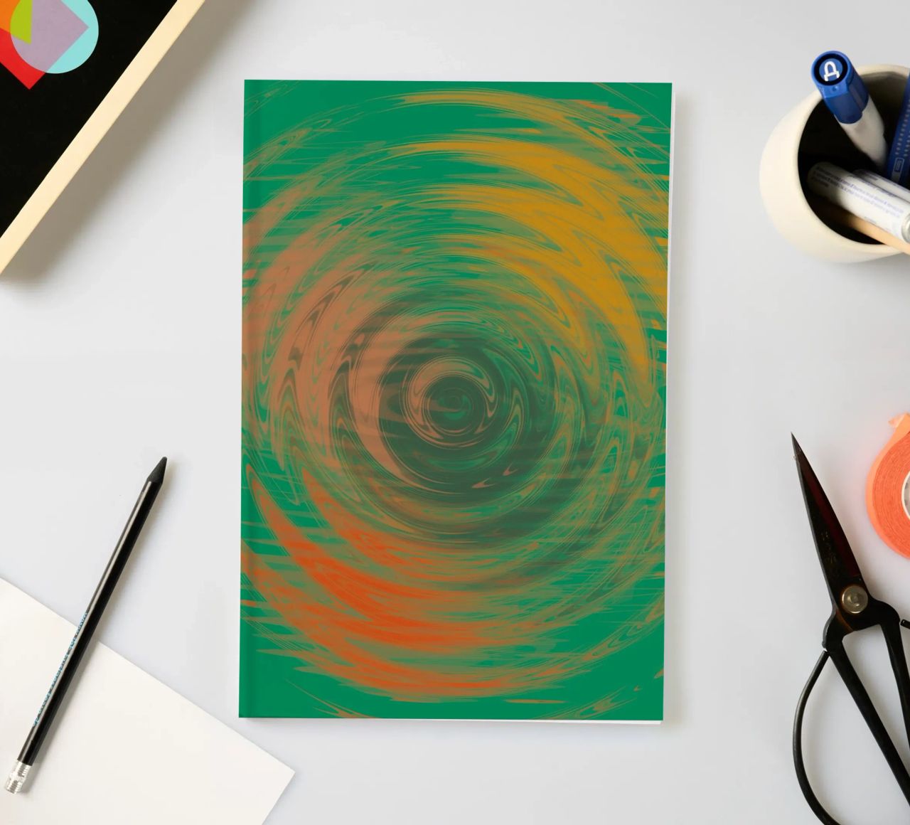 Abstract colourful wavy patterns notebook by Something for you