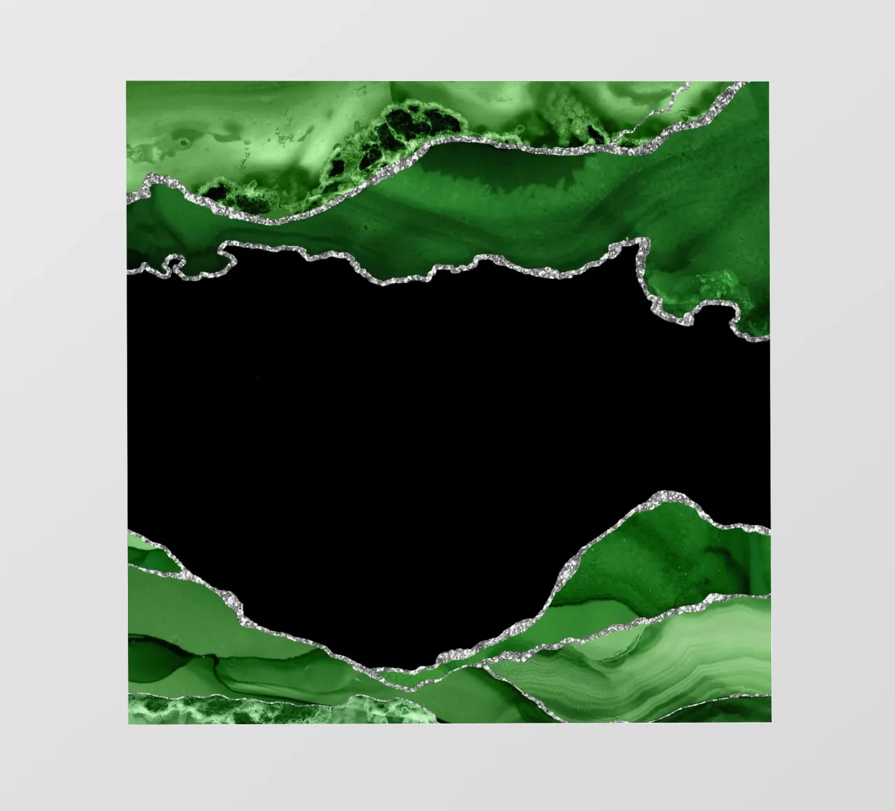 Grüner & silberner Achat Textur 04 PVC Plane von Gemstone Textures