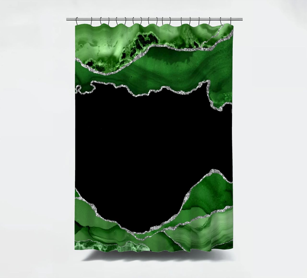 Texture Agata verde e argento 04 tenda da doccia da Gemstone Textures