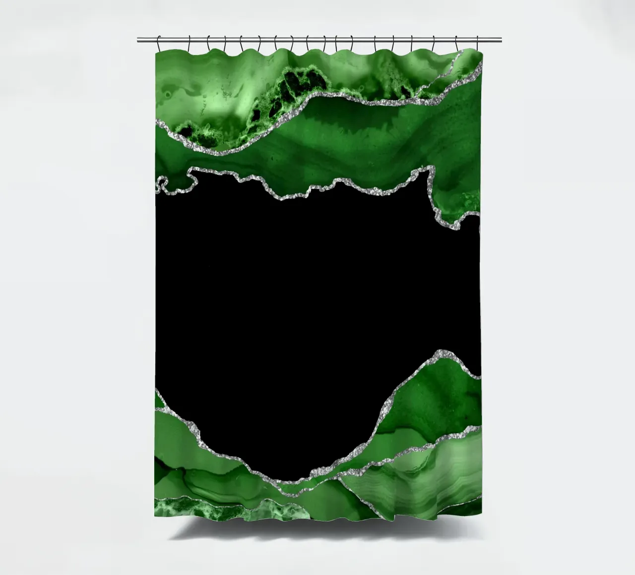 Texture Agata verde e argento 04 tenda da doccia da Gemstone Textures