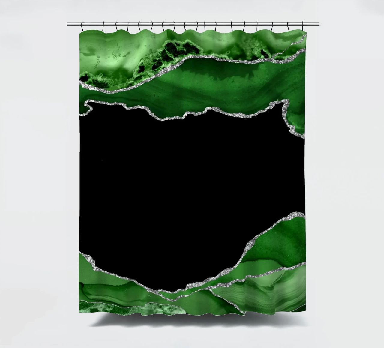 Texture Agata verde e argento 04 tenda da doccia da Gemstone Textures