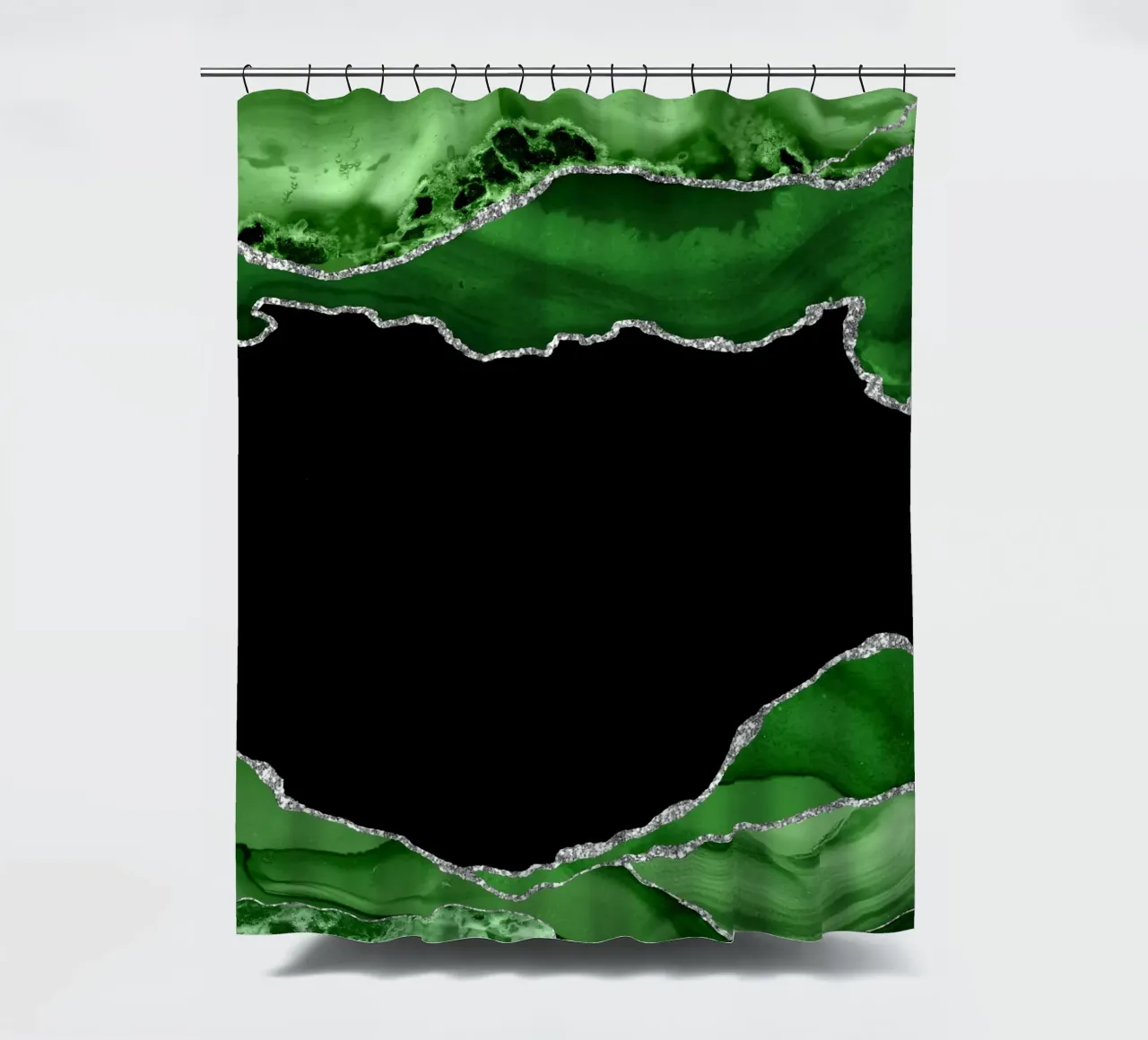 Texture Agata verde e argento 04 tenda da doccia da Gemstone Textures