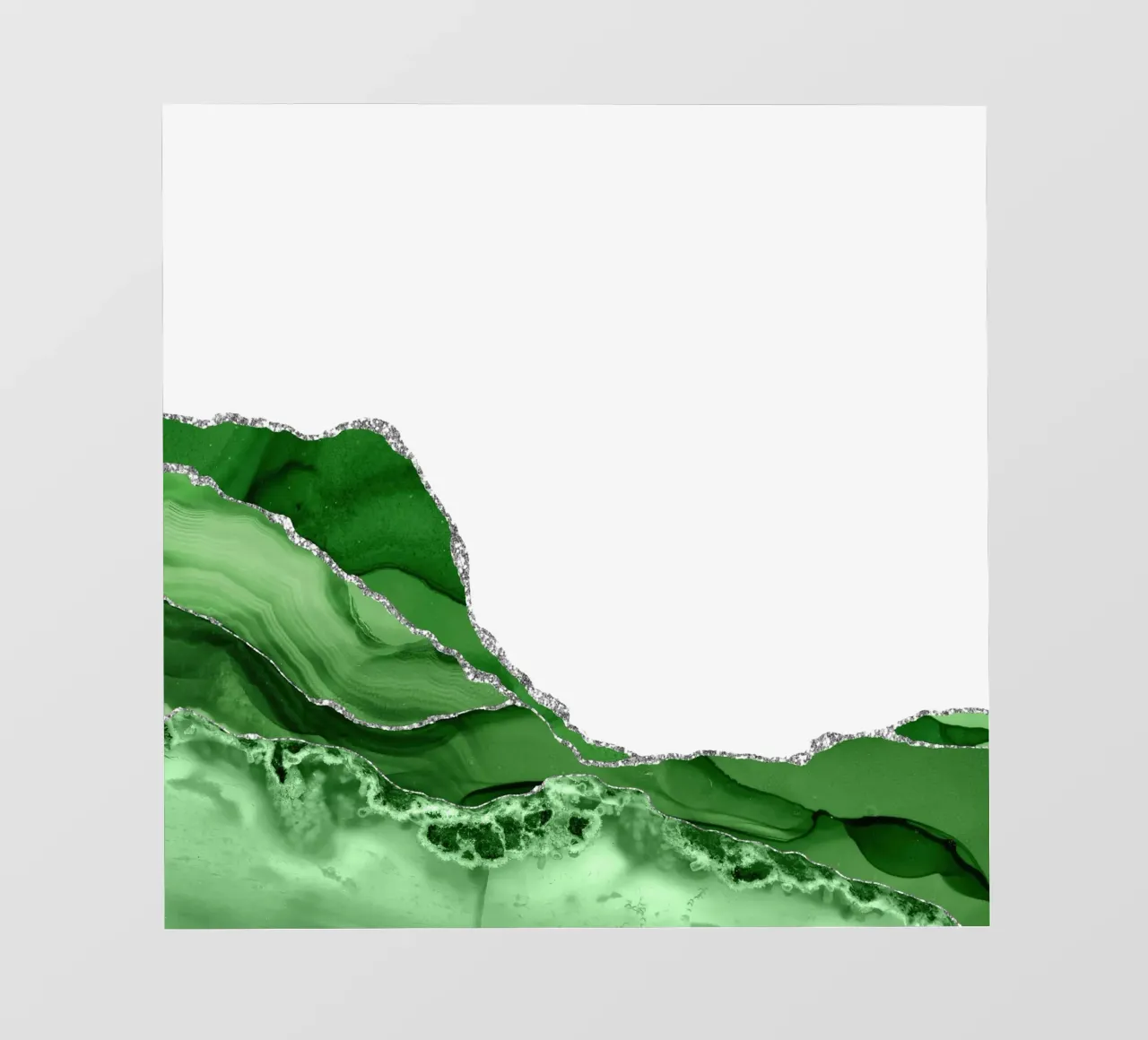 Green & Silver Agate Texture 05 pvc cover by Gemstone Textures