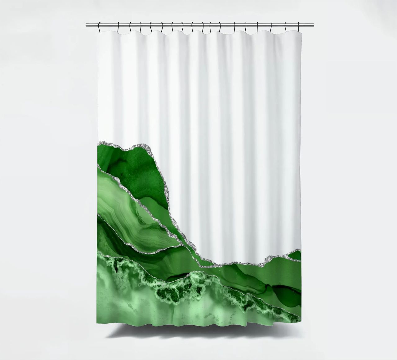 Agata verde e argento Texture 05 tenda da doccia da Gemstone Textures