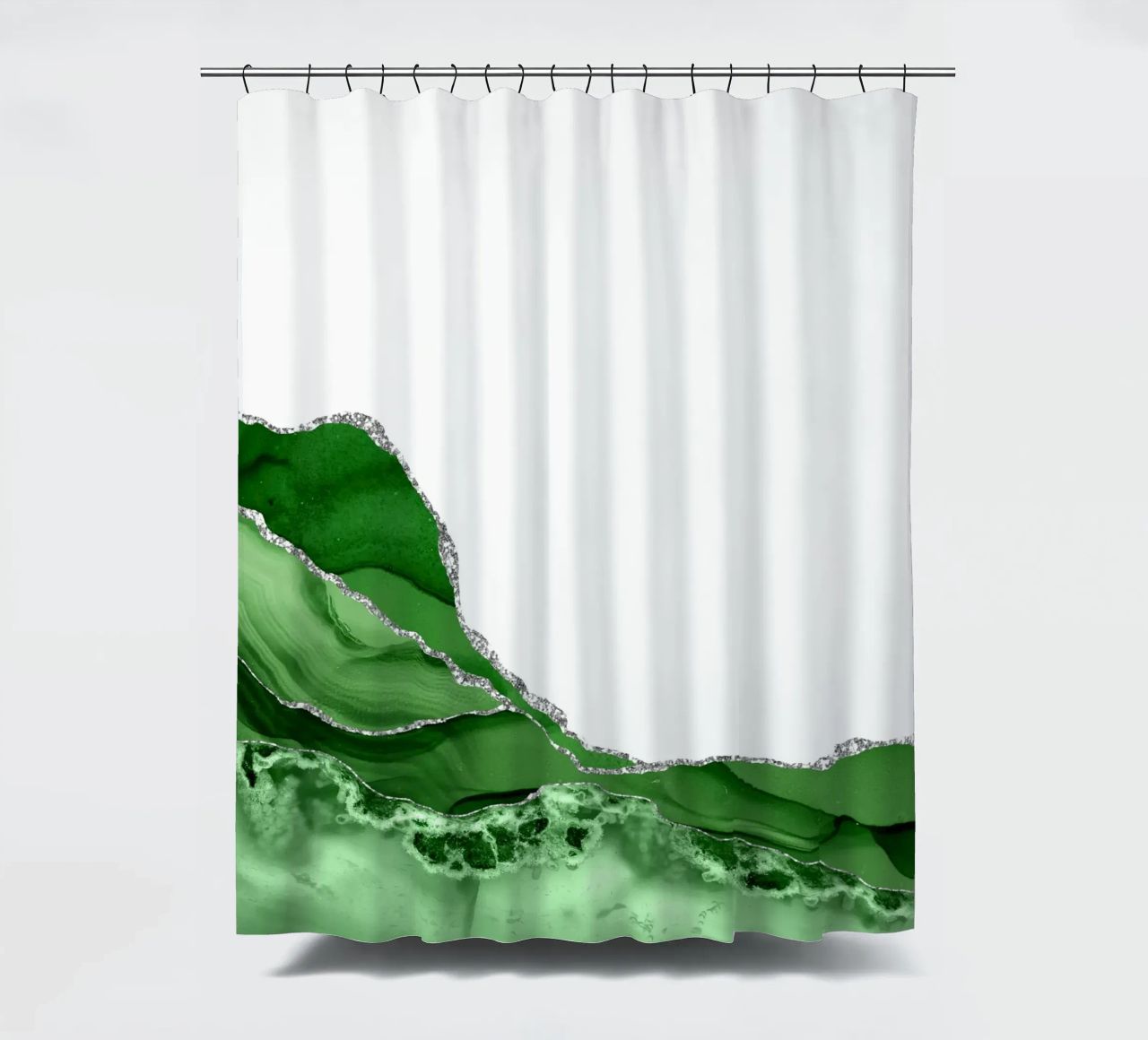 Agata verde e argento Texture 05 tenda da doccia da Gemstone Textures
