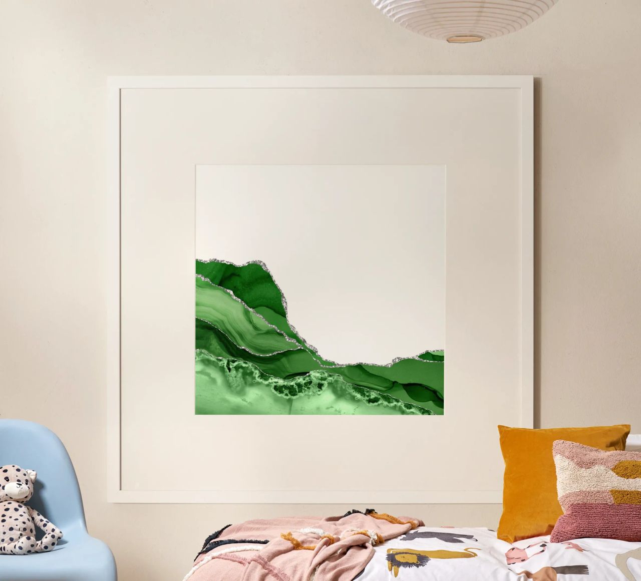 Agata verde e argento Texture 05 poster da Gemstone Textures