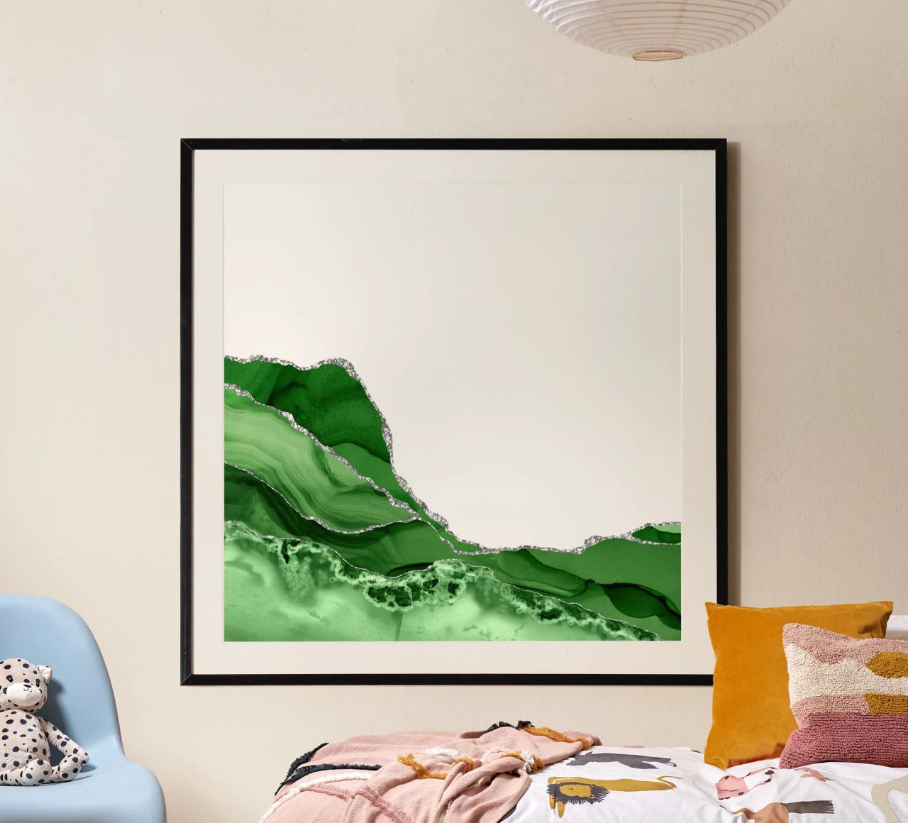 Agata verde e argento Texture 05 poster da Gemstone Textures