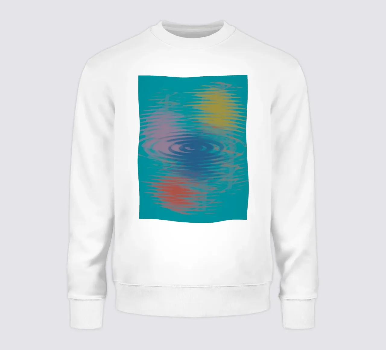 Abstracte kleurrijke golvende patronen sweatshirt van Something for you