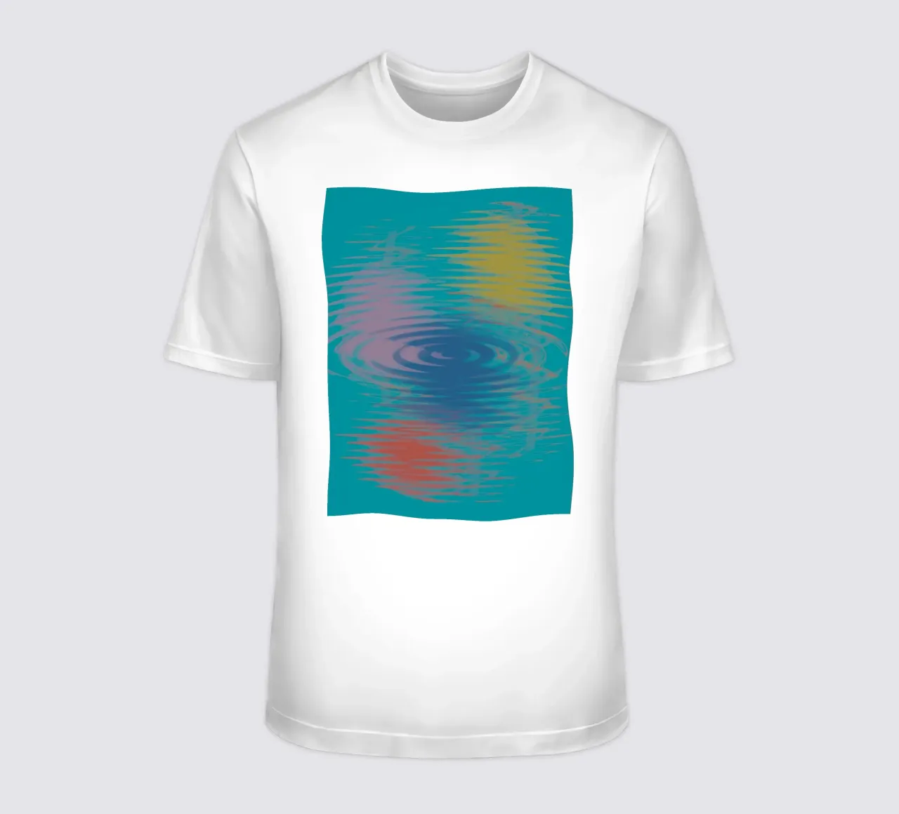 Abstract colourful wavy patterns t-shirt by Something for you