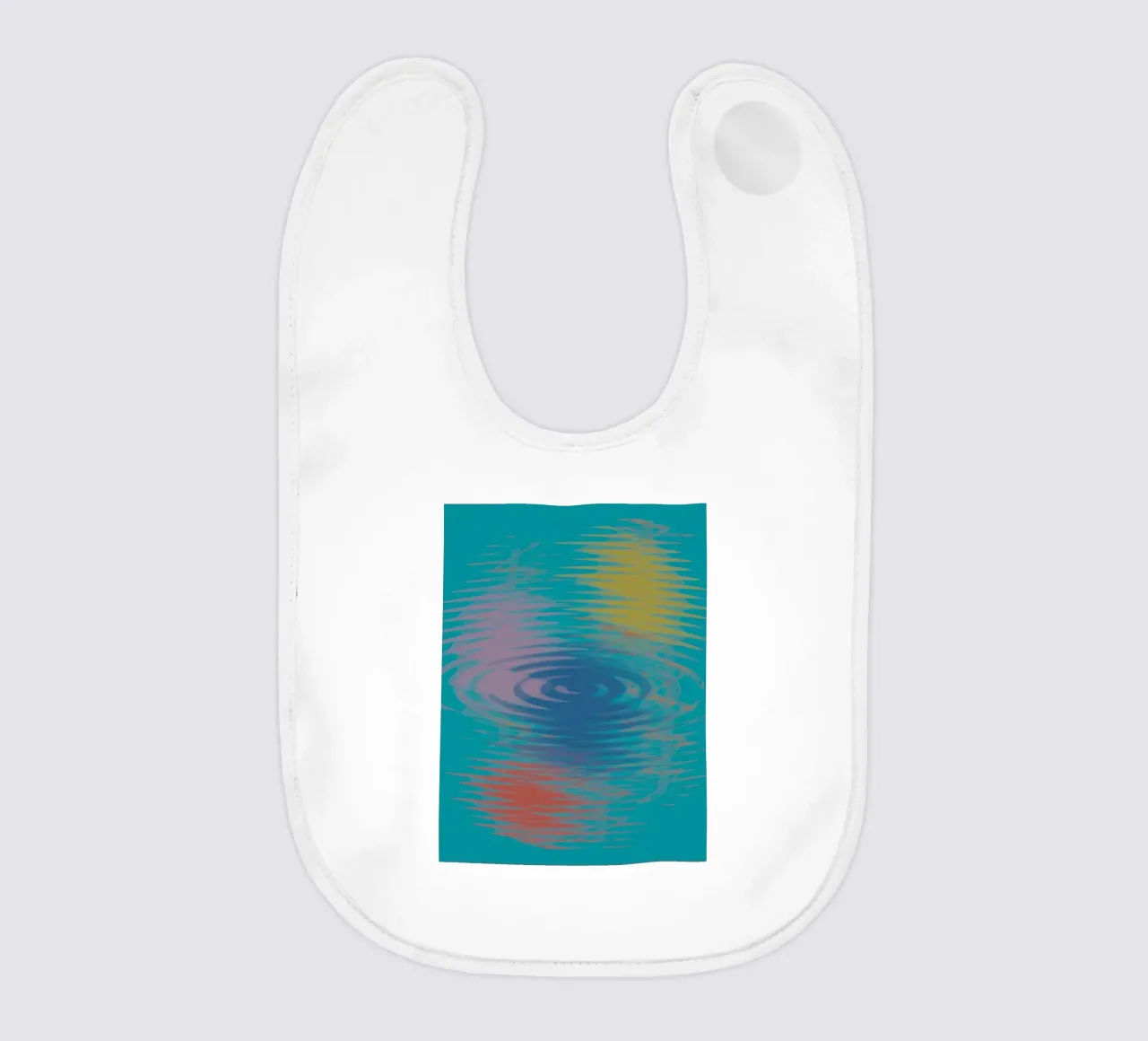 Abstract colourful wavy patterns baby bib by Something for you