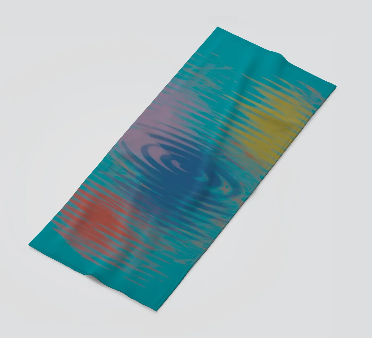 Abstract colourful wavy patterns beach towel by Something for you