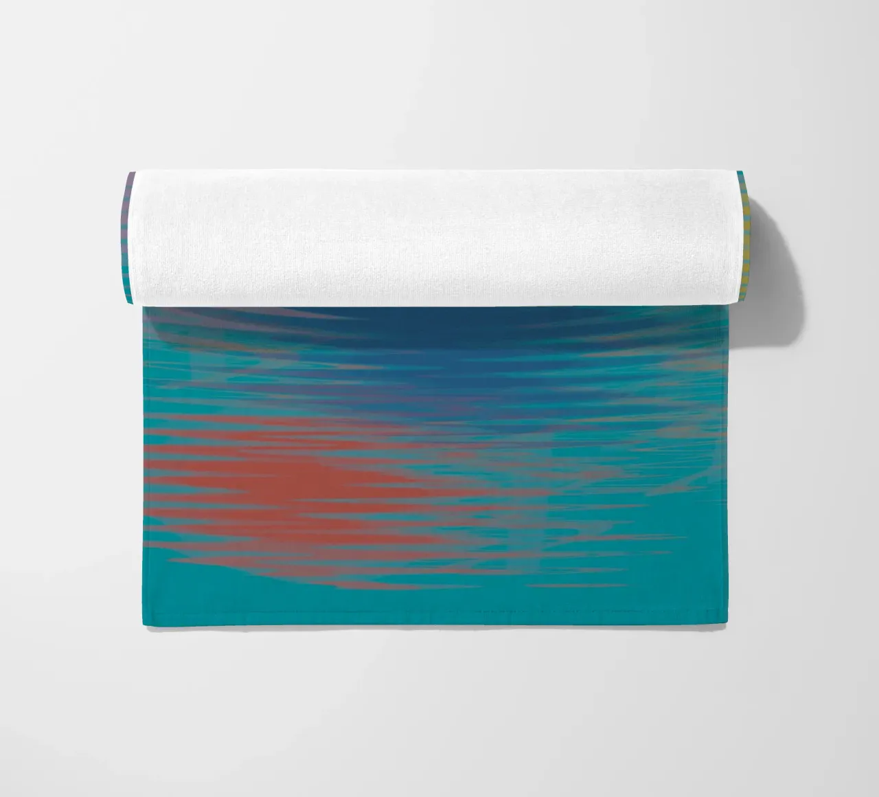 Abstract colourful wavy patterns beach towel by Something for you