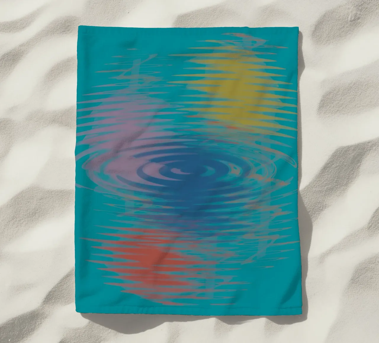 Abstract colourful wavy patterns beach towel by Something for you