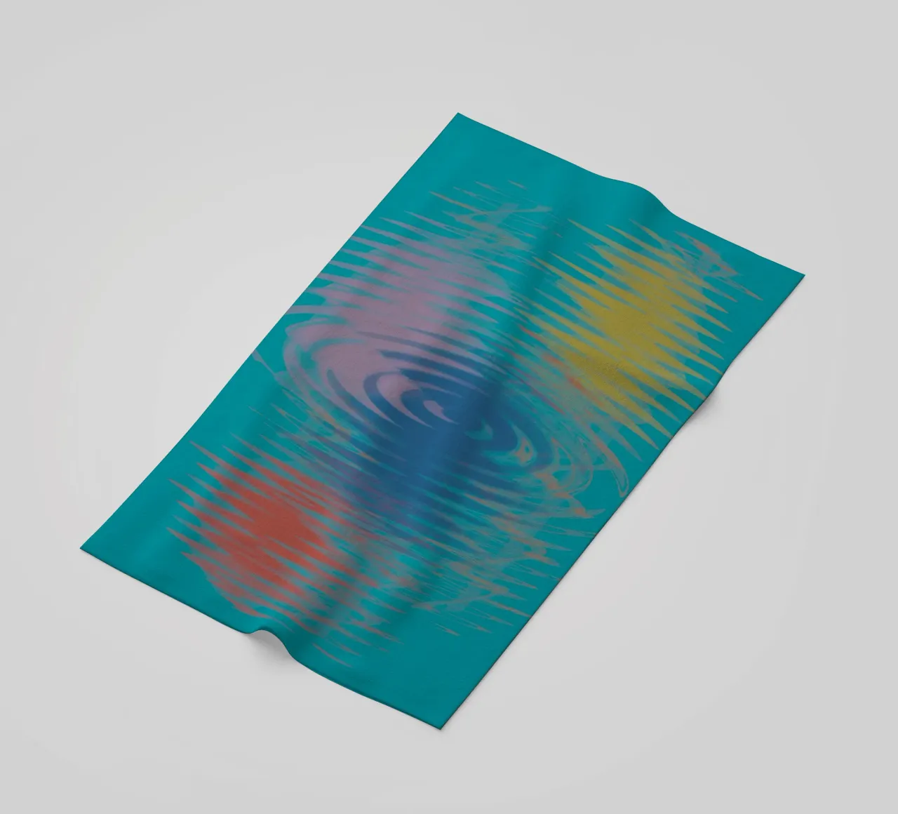 Abstract colourful wavy patterns beach towel by Something for you