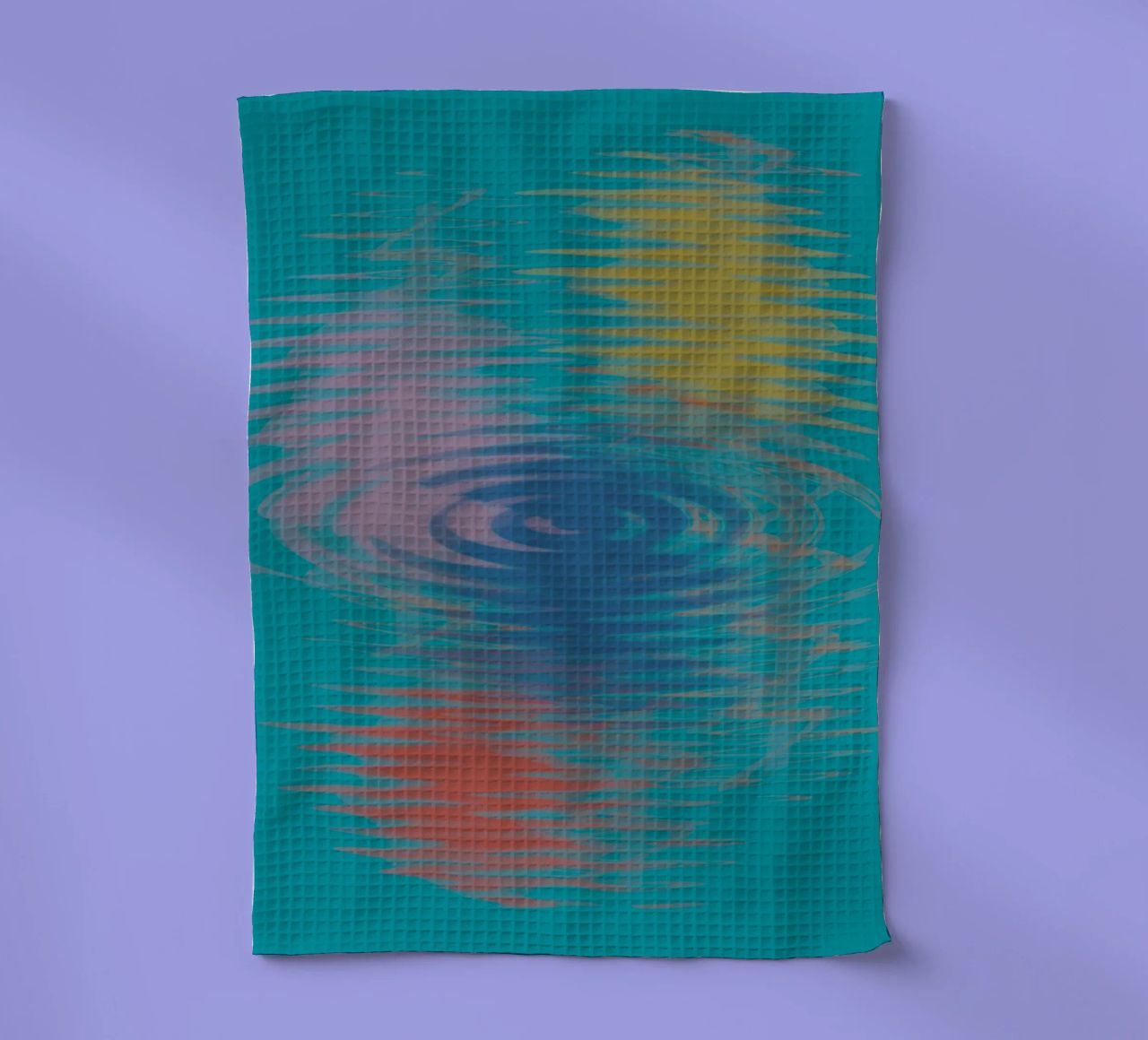Motifs abstraits multicolores en forme de vagues torchon de Something for you