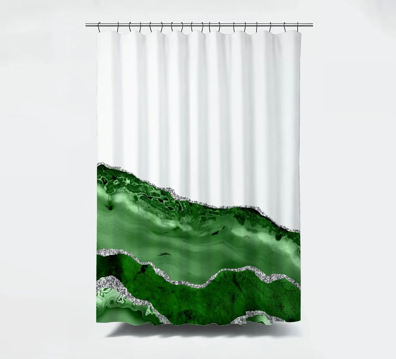 Agata verde e argento Texture 06 tenda da doccia da Gemstone Textures