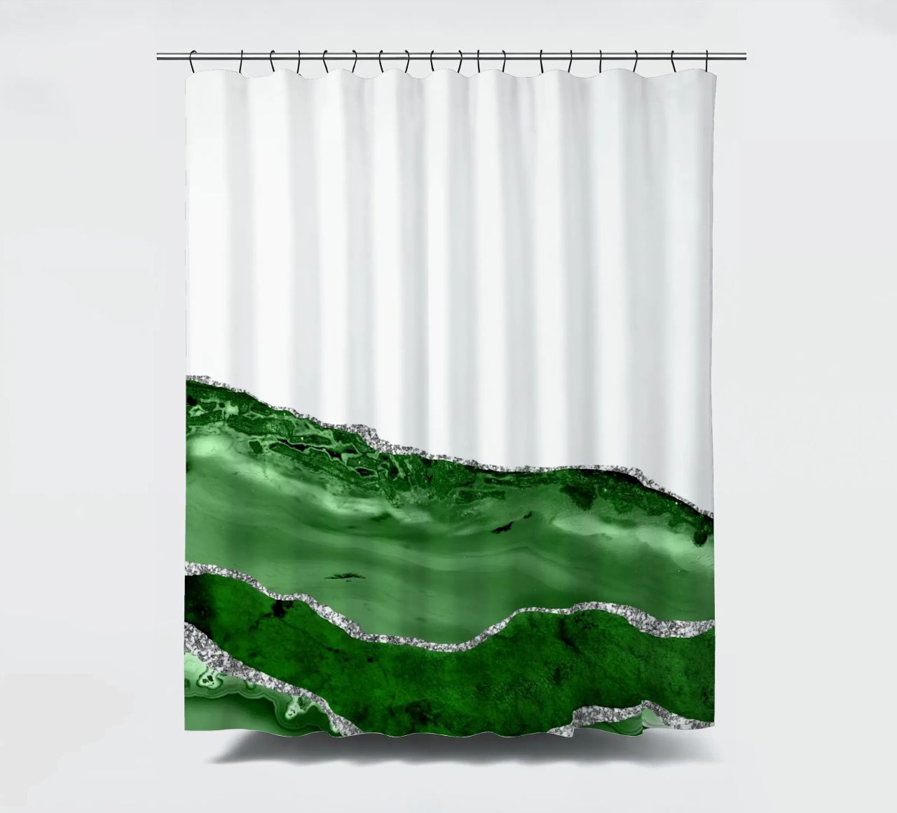 Agata verde e argento Texture 06 tenda da doccia da Gemstone Textures