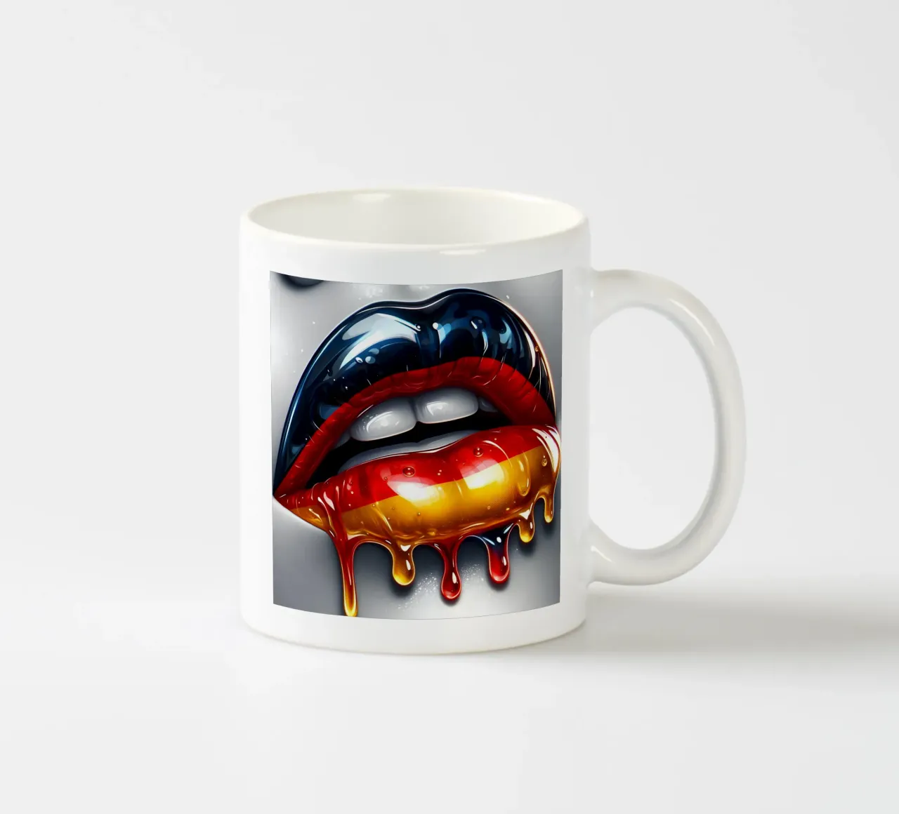 BANDIERA TEDESCA COLORE LABBRA tazza in ceramica da ARTOMATIC