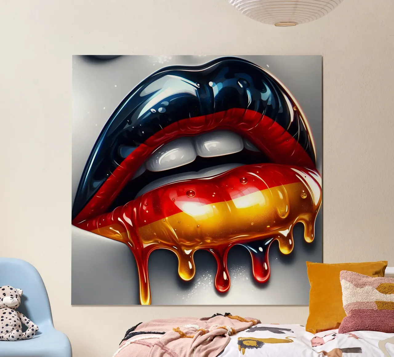 BANDIERA TEDESCA COLORE LABBRA carta hahnemühle da ARTOMATIC