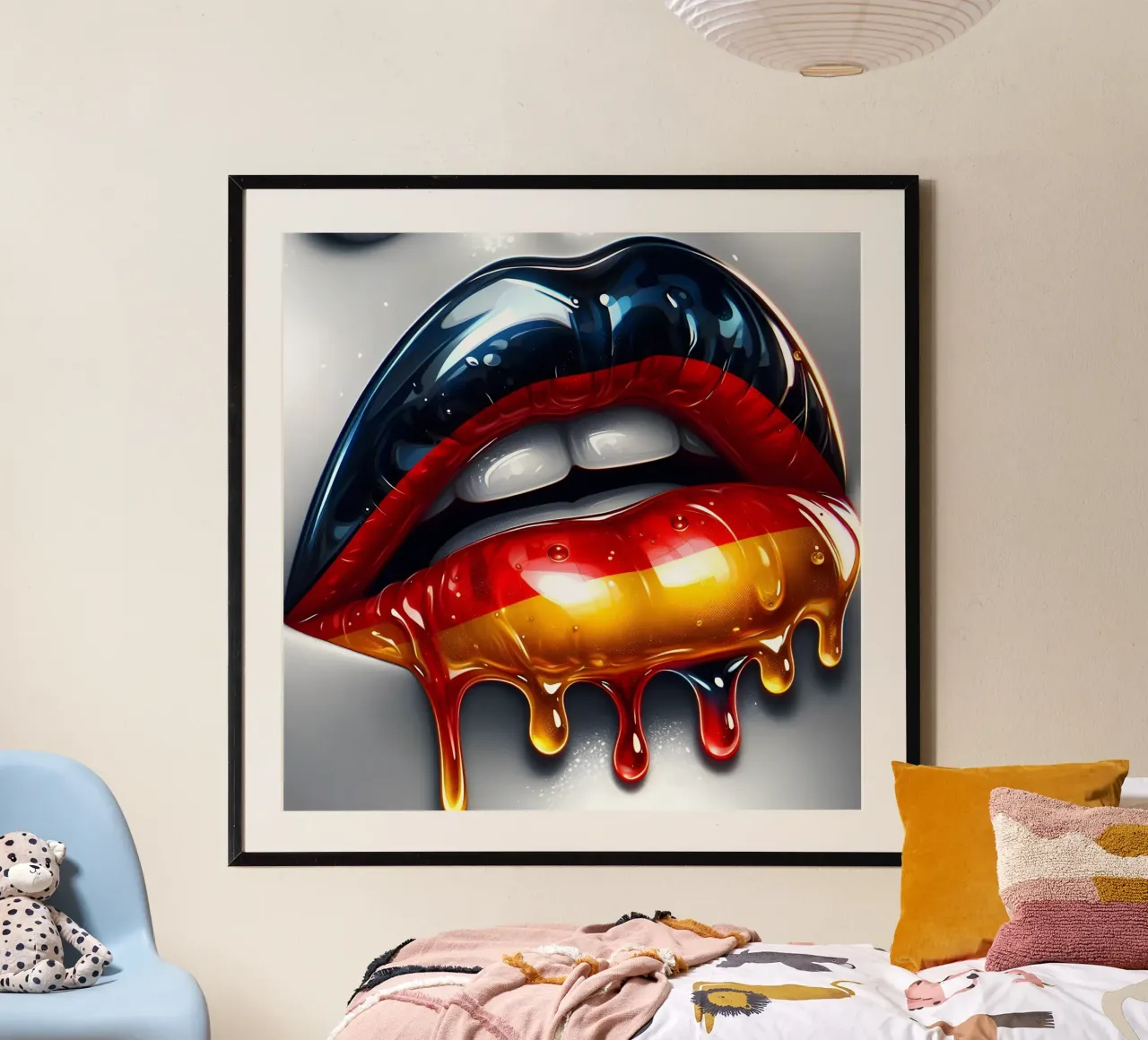BANDIERA TEDESCA COLORE LABBRA carta hahnemühle da ARTOMATIC