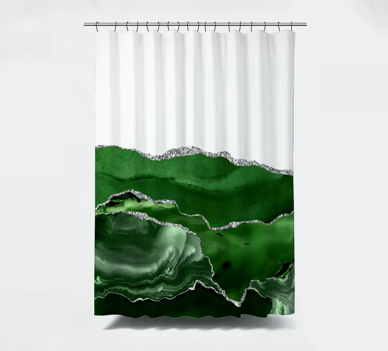 Agata verde e argento Texture 07 tenda da doccia da Gemstone Textures