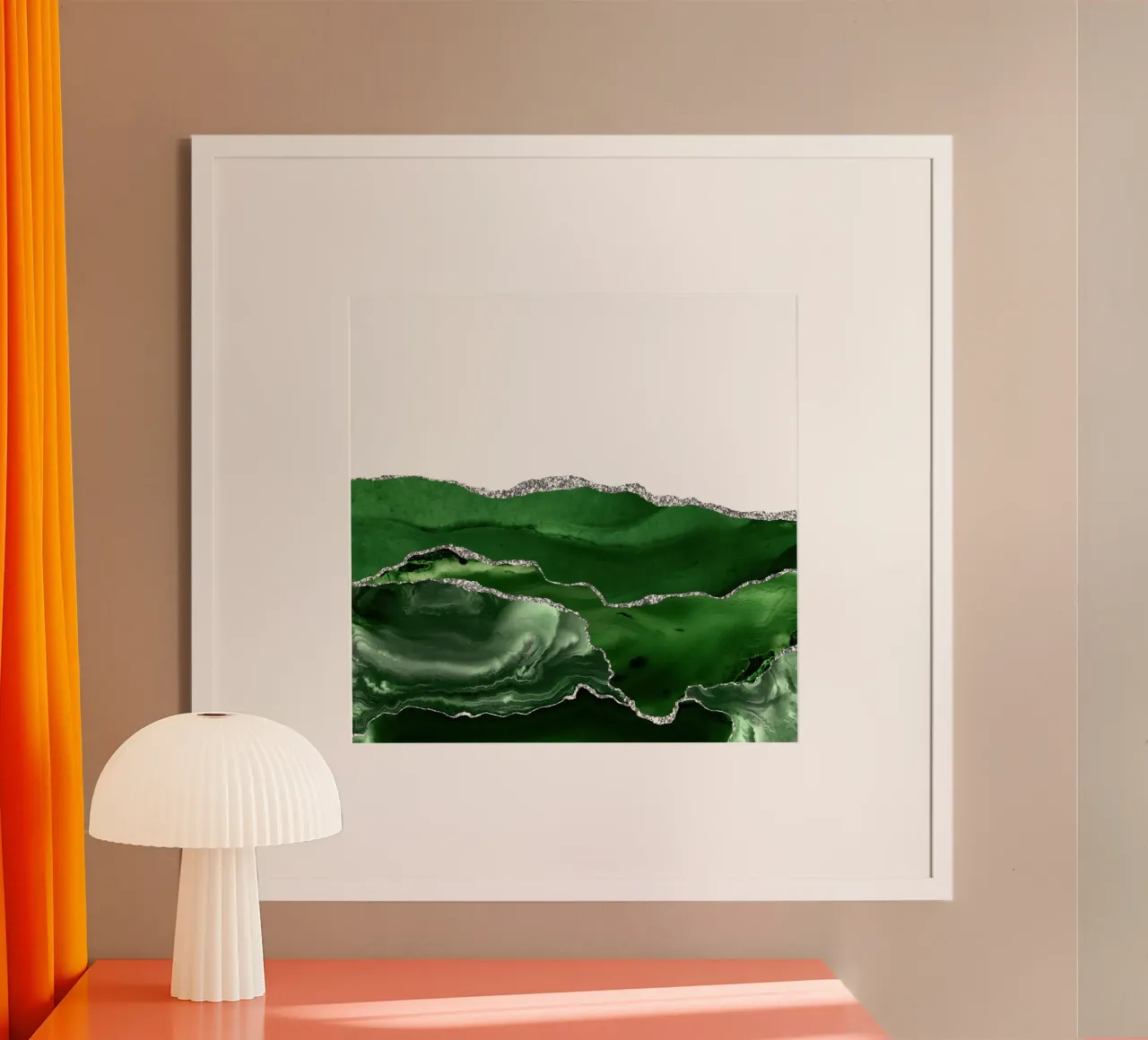 Agata verde e argento Texture 07 poster da Gemstone Textures