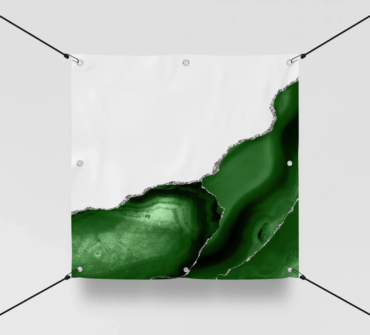 Texture Agate verte et argentée 08 bâche pvc de Gemstone Textures