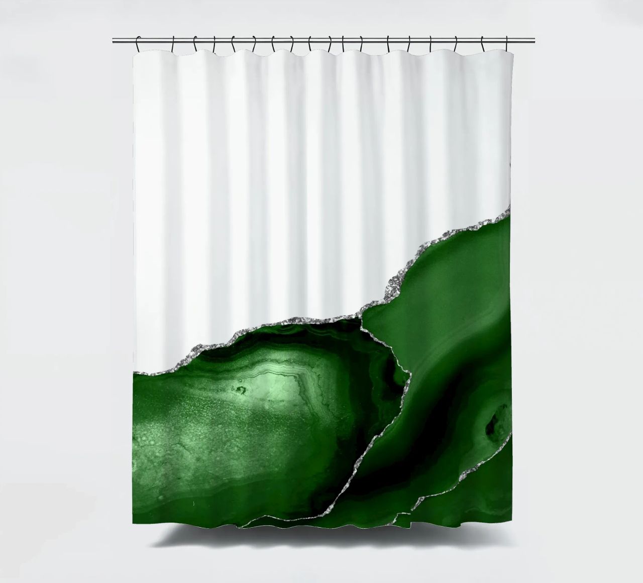 Agata verde e argento Texture 08 tenda da doccia da Gemstone Textures