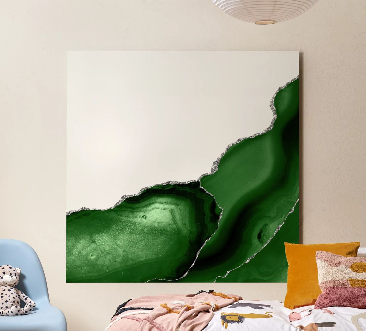 Agata verde e argento Texture 08 alluminio dibond da Gemstone Textures