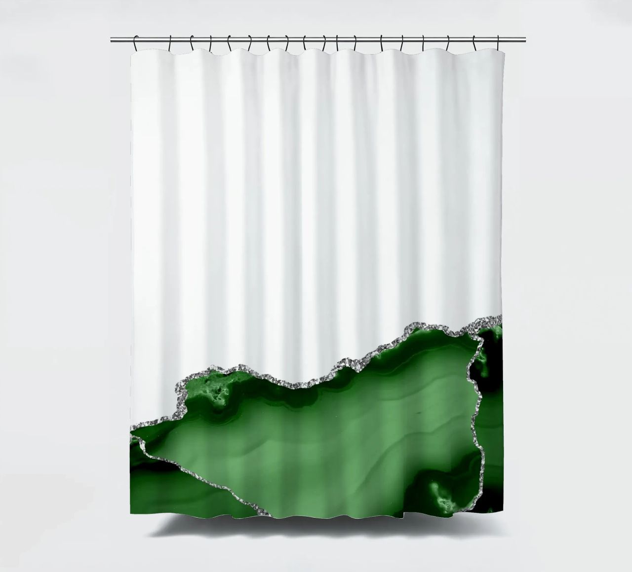 Agata verde e argento Texture 09 tenda da doccia da Gemstone Textures