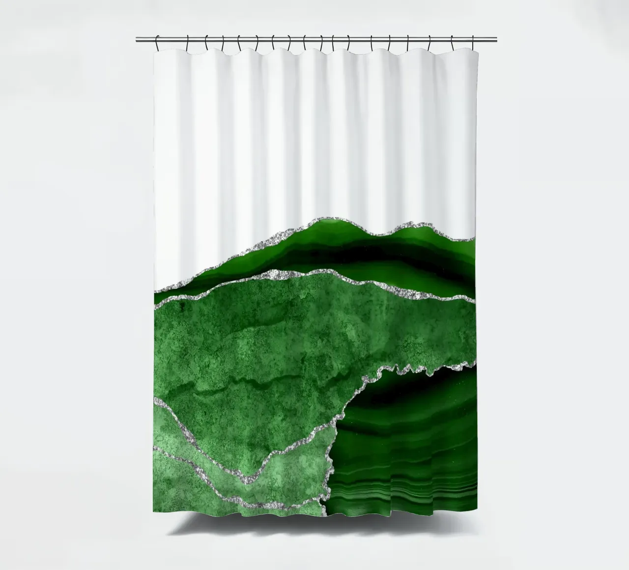 Agata verde e argento Texture 10 tenda da doccia da Gemstone Textures