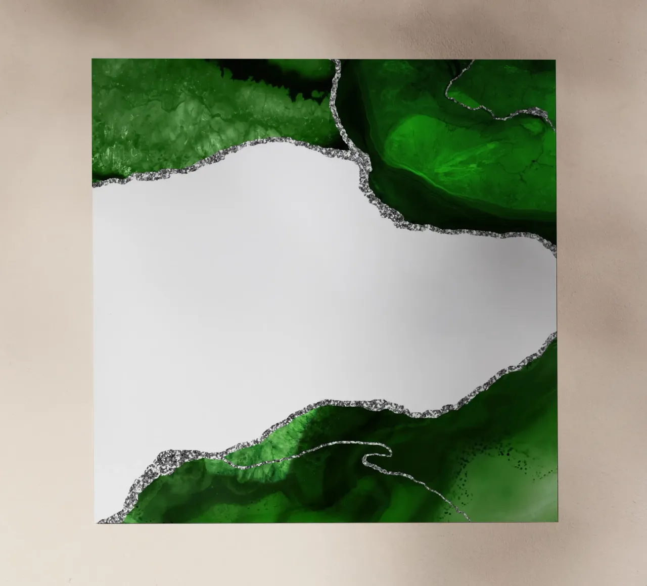 Grüner & silberner Achat Textur 11 Backlit Folie von Gemstone Textures