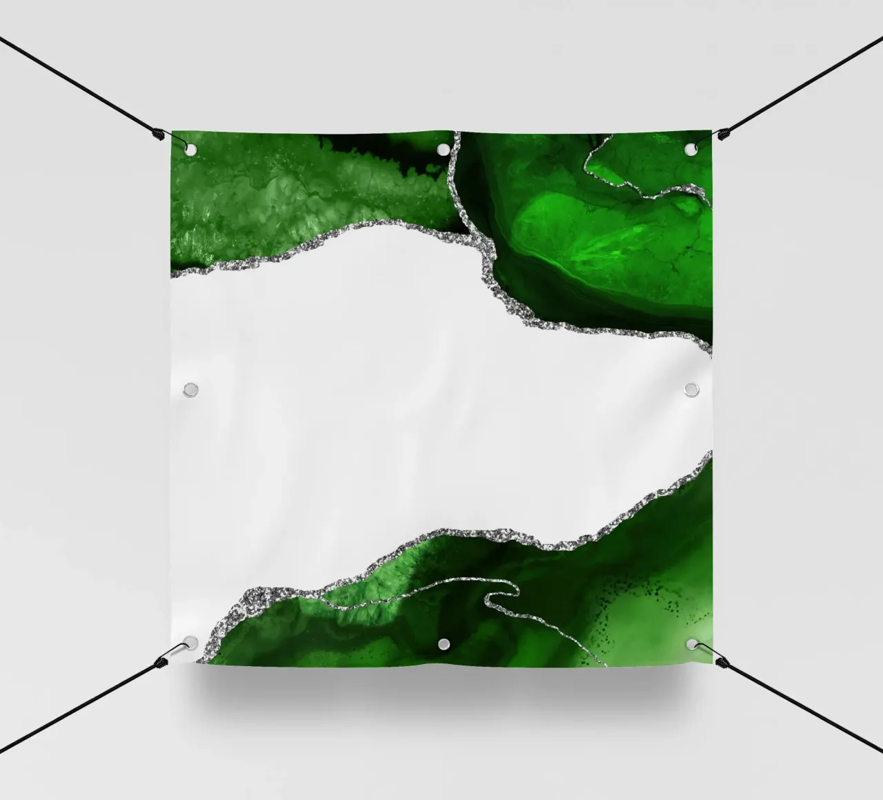 Ágata verde y plateada Textura 11 lonas publicitarias de Gemstone Textures
