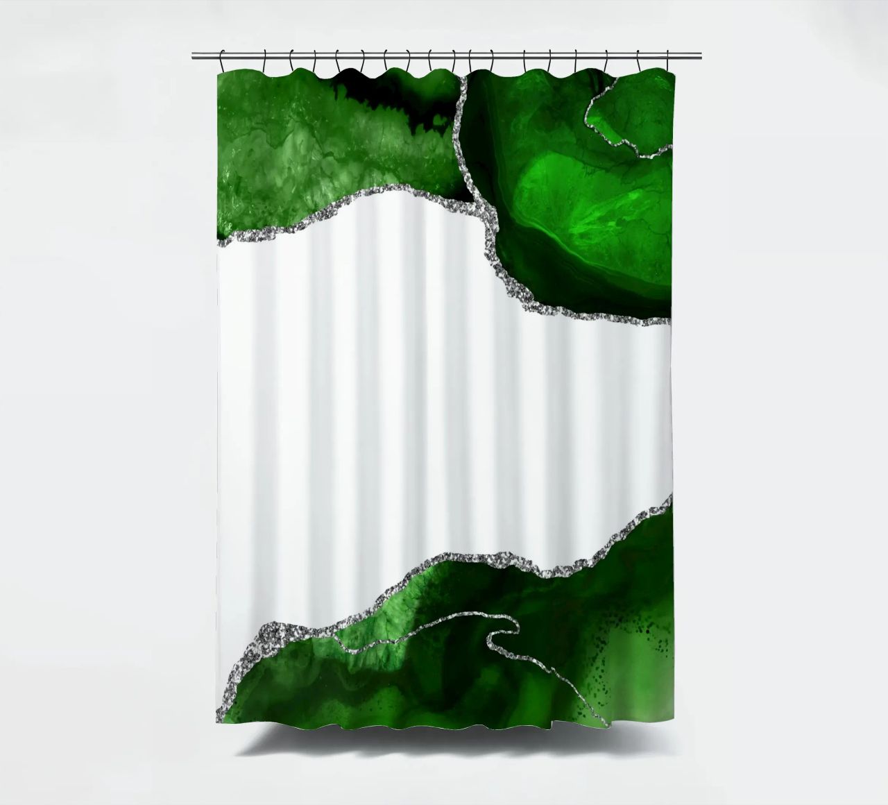 Agata verde e argento Texture 11 tenda da doccia da Gemstone Textures