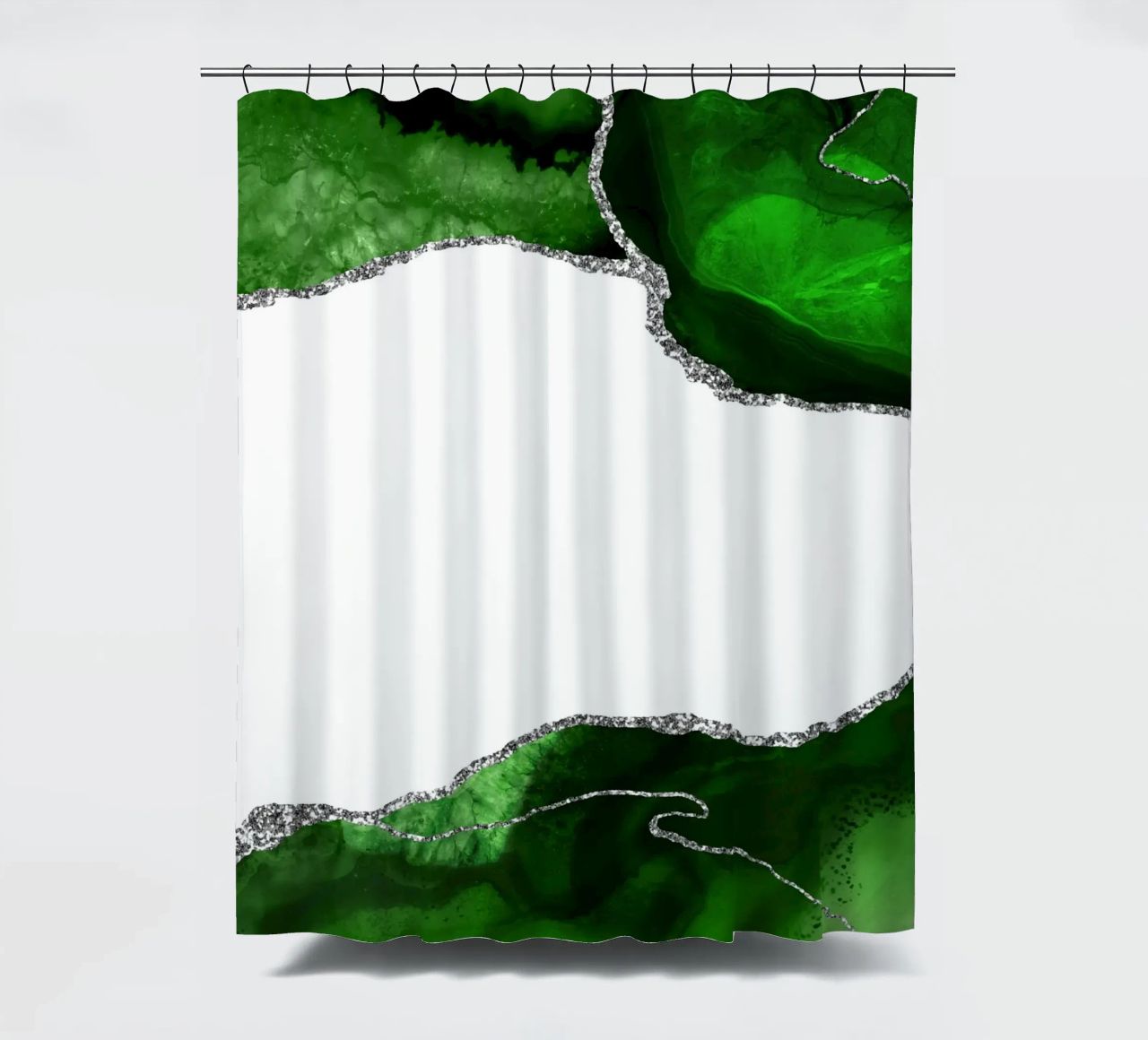 Agata verde e argento Texture 11 tenda da doccia da Gemstone Textures