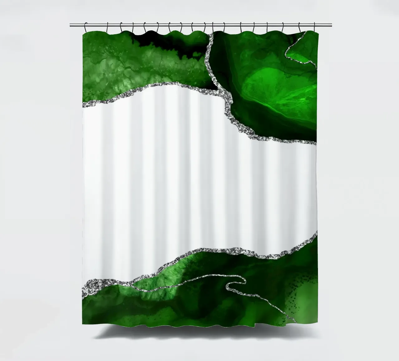Agata verde e argento Texture 11 tenda da doccia da Gemstone Textures