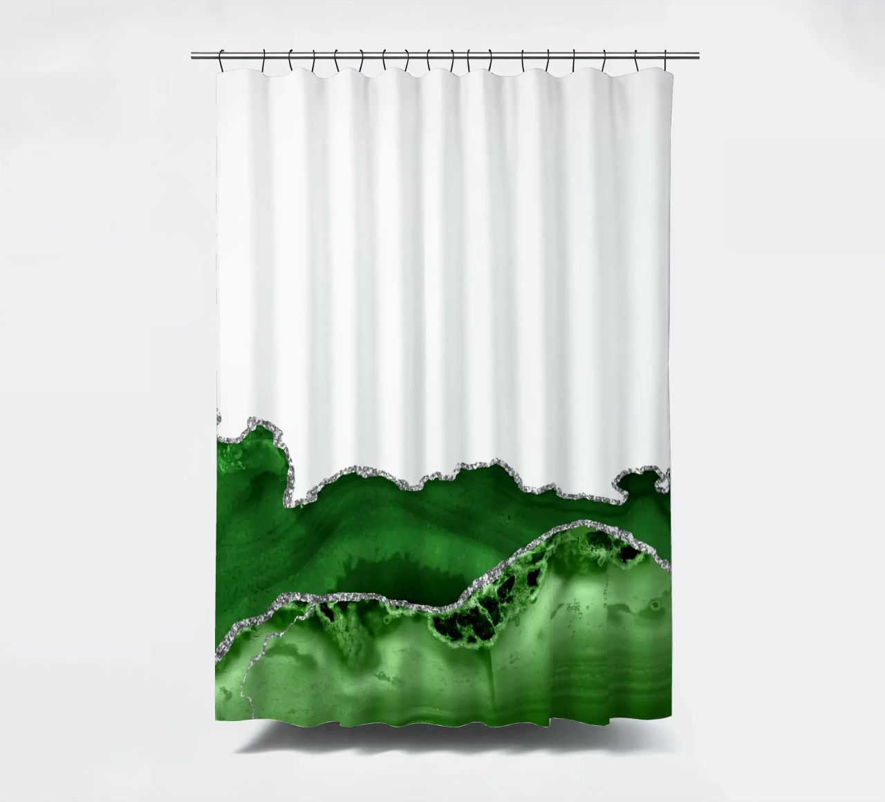 Agata verde e argento Texture 12 tenda da doccia da Gemstone Textures
