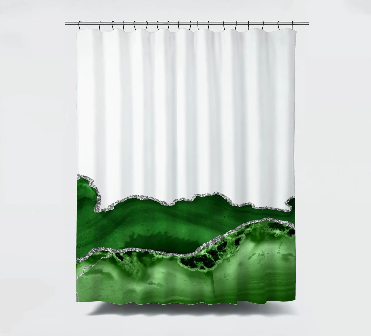 Agata verde e argento Texture 12 tenda da doccia da Gemstone Textures