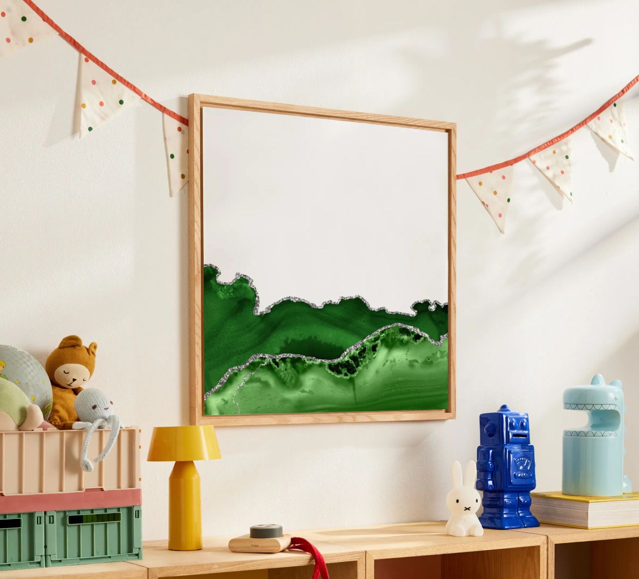 Agata verde e argento Texture 12 plexiglass da Gemstone Textures