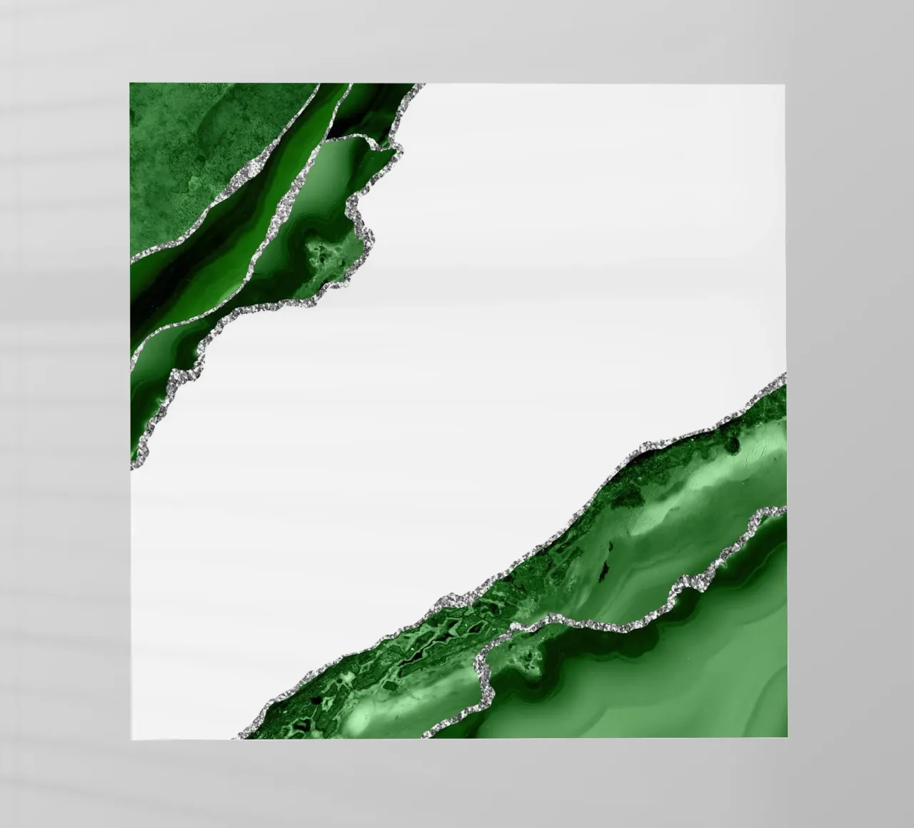 Grüner & silberner Achat Textur 13 Backlit Folie von Gemstone Textures